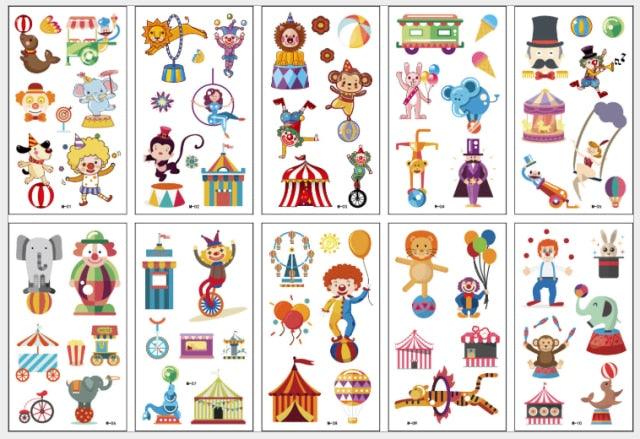 New Children's Sticker Animals Pattern Tattoo Bear Lion Rainbow Luxury Colorful Children Sets Stevvex