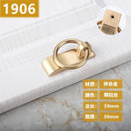New Chinese Golden Cupboard Door Drawer Concealed Buckle Handle Wardrobe Zinc Alloy Hardware Handle Kitchen Cupboard Hardware Modern Style Furniture Door Pulls Stevvex