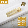 New Chinese Golden Cupboard Door Drawer Concealed Buckle Handle Wardrobe Zinc Alloy Hardware Handle Kitchen Cupboard Hardware Modern Style Furniture Door Pulls Stevvex