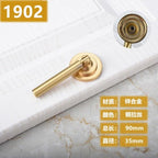 New Chinese Golden Cupboard Door Drawer Concealed Buckle Handle Wardrobe Zinc Alloy Hardware Handle Kitchen Cupboard Hardware Modern Style Furniture Door Pulls Stevvex