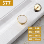 New Chinese Golden Cupboard Door Drawer Concealed Buckle Handle Wardrobe Zinc Alloy Hardware Handle Kitchen Cupboard Hardware Modern Style Furniture Door Pulls Stevvex