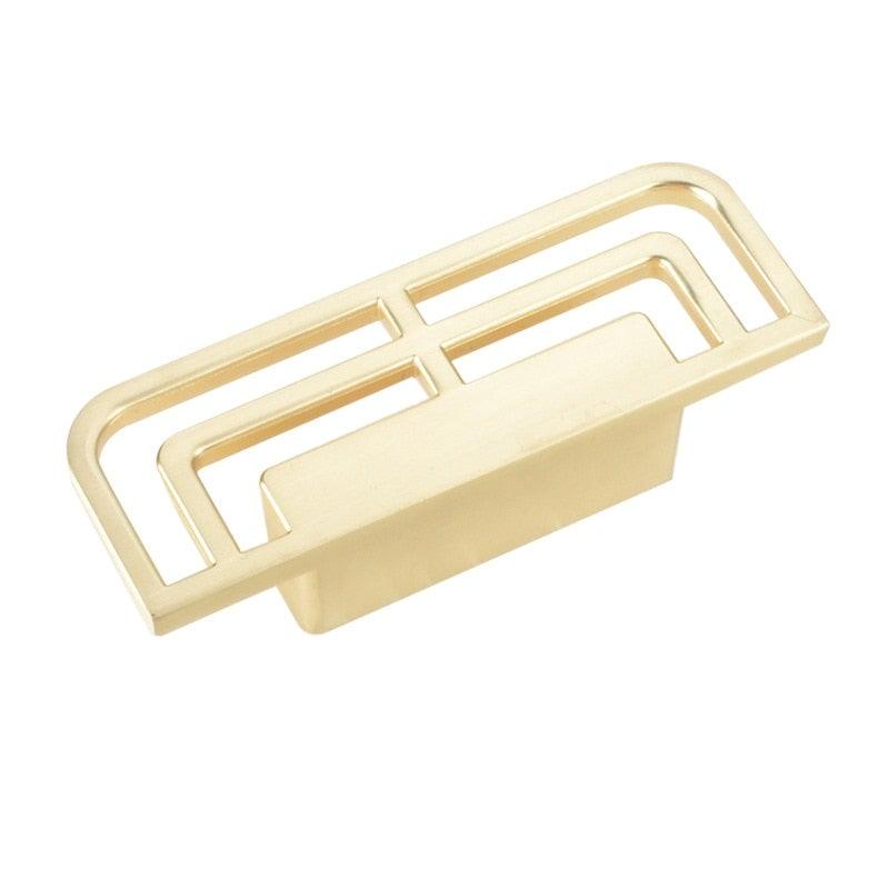 New Chinese Golden Cupboard Door Drawer Concealed Buckle Handle Wardrobe Zinc Alloy Hardware Handle Kitchen Cupboard Hardware Modern Style Furniture Door Pulls Stevvex