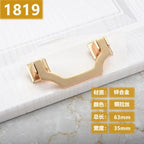 New Chinese Golden Cupboard Door Drawer Concealed Buckle Handle Wardrobe Zinc Alloy Hardware Handle Kitchen Cupboard Hardware Modern Style Furniture Door Pulls Stevvex