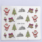 New Christmas Water Decal Nail Art Nail sticker New Year Slider Tattoo Full Cover Santa Claus Snowman Designs Xmas Decals 3D Wave Design Decoration for Women Girls Tape Nail Art Stickers Decal Decoration  Nail Art Accessories Decoration Decal
