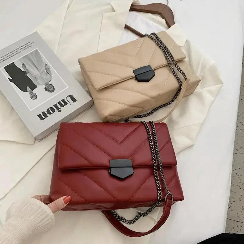 New Classic Embroidery Thread Small PU Leather Crossbody Bags For Women And Girls Trending Shoulder Female Handbags Stevvex