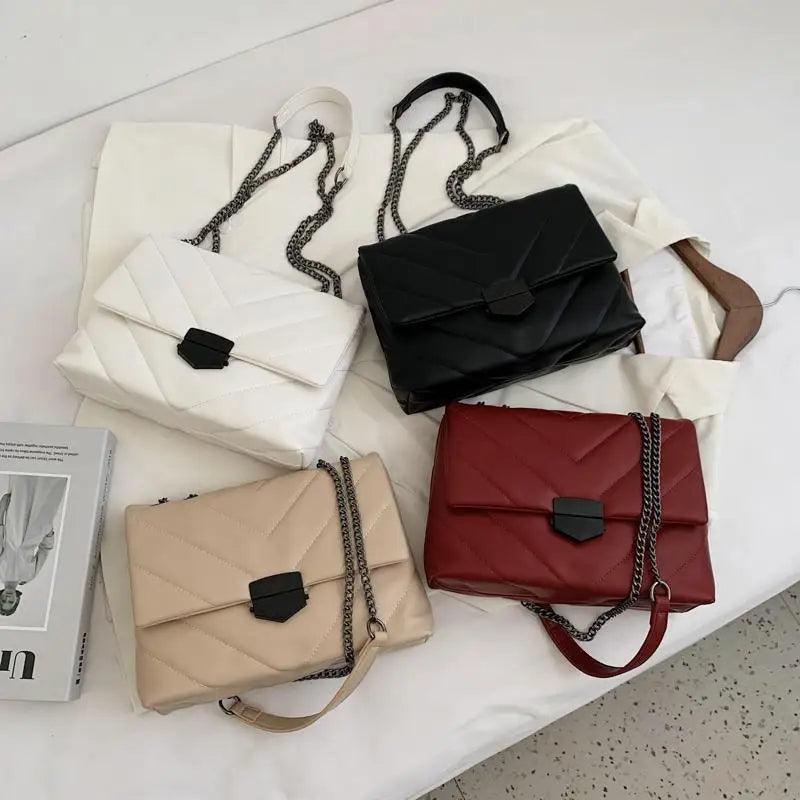 New Classic Embroidery Thread Small PU Leather Crossbody Bags For Women And Girls Trending Shoulder Female Handbags Stevvex