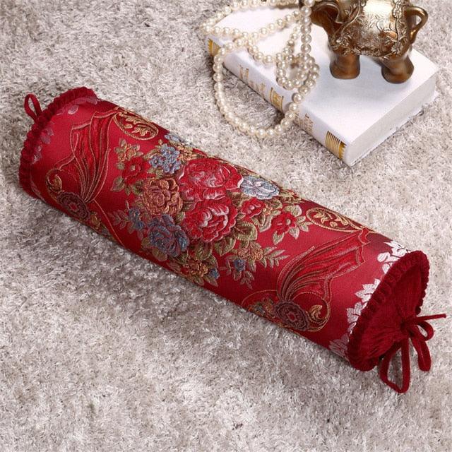 New Classical Luxury Cylindrical Cotton And Linen Pillow Roll Cushion Sofa Throw Polyester Cotton Linen Pillowcase Sofa Cushion Cover Backrest Home Chair Modern Colorful Design 15X50CM Stevvex