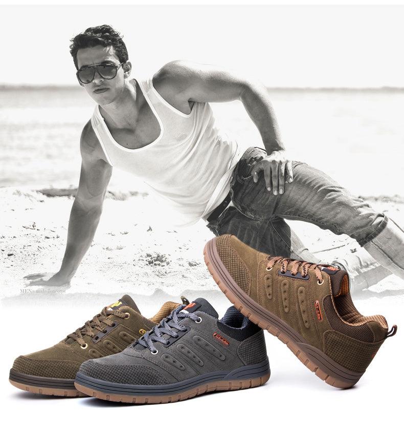 New Classics Style Mens Hiking Shoes Lace Up Men Sport Wear-Resistant Outdoor Jogging Camping Low Cut Hiking Work Boots Outdoor Mountaineering Sport Shoes Stevvex