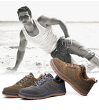 New Classics Style Mens Hiking Shoes Lace Up Men Sport Wear-Resistant Outdoor Jogging Camping Low Cut Hiking Work Boots Outdoor Mountaineering Sport Shoes Stevvex