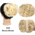 New Claw Chignon Curly Hair Bands Messy Bun Hairpieces for Women Scrunchy Natural Fake False Hair Heat Resistant Fiber Black Clip in Hair Extension For Volumized Hair Buns For Girls Stevvex