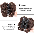 New Claw Chignon Curly Hair Bands Messy Bun Hairpieces for Women Scrunchy Natural Fake False Hair Heat Resistant Fiber Black Clip in Hair Extension For Volumized Hair Buns For Girls Stevvex