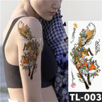 New Colorful And Black Womens Tattoo Temporary Flower Waterproof Elegant Modern Tattoo Realistic Design Stevvex