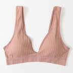New Comfortable Seamless Sports Bras For Women And Girls Top Female Brassiere Deep V Sexy Women's Underwear Backless Stevvex