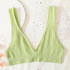 New Comfortable Seamless Sports Bras For Women And Girls Top Female Brassiere Deep V Sexy Women's Underwear Backless Stevvex