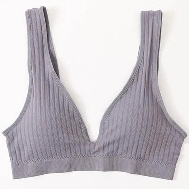 New Comfortable Seamless Sports Bras For Women And Girls Top Female Brassiere Deep V Sexy Women's Underwear Backless Stevvex
