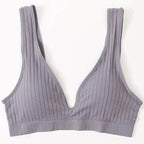 New Comfortable Seamless Sports Bras For Women And Girls Top Female Brassiere Deep V Sexy Women's Underwear Backless Stevvex