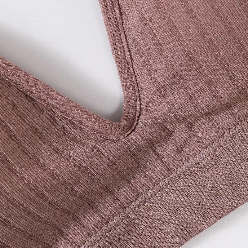 New Comfortable Seamless Sports Bras For Women And Girls Top Female Brassiere Deep V Sexy Women's Underwear Backless Stevvex