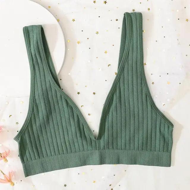New Comfortable Seamless Sports Bras For Women And Girls Top Female Brassiere Deep V Sexy Women's Underwear Backless Stevvex