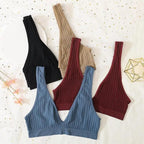 New Comfortable Seamless Sports Bras For Women And Girls Top Female Brassiere Deep V Sexy Women's Underwear Backless Stevvex