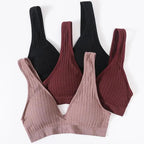 New Comfortable Seamless Sports Bras For Women And Girls Top Female Brassiere Deep V Sexy Women's Underwear Backless Stevvex