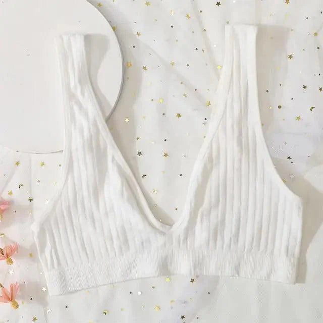 New Comfortable Seamless Sports Bras For Women And Girls Top Female Brassiere Deep V Sexy Women's Underwear Backless Stevvex