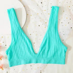New Comfortable Seamless Sports Bras For Women And Girls Top Female Brassiere Deep V Sexy Women's Underwear Backless Stevvex