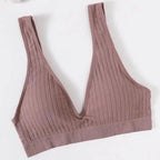 New Comfortable Seamless Sports Bras For Women And Girls Top Female Brassiere Deep V Sexy Women's Underwear Backless Stevvex