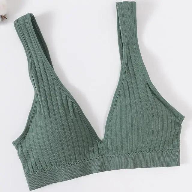 New Comfortable Seamless Sports Bras For Women And Girls Top Female Brassiere Deep V Sexy Women's Underwear Backless Stevvex