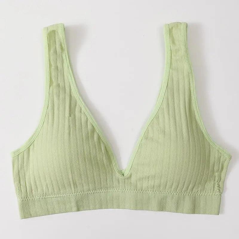 New Comfortable Seamless Sports Bras For Women And Girls Top Female Brassiere Deep V Sexy Women's Underwear Backless Stevvex