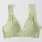New Comfortable Seamless Sports Bras For Women And Girls Top Female Brassiere Deep V Sexy Women's Underwear Backless Stevvex
