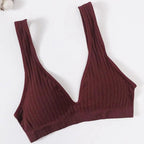 New Comfortable Seamless Sports Bras For Women And Girls Top Female Brassiere Deep V Sexy Women's Underwear Backless Stevvex