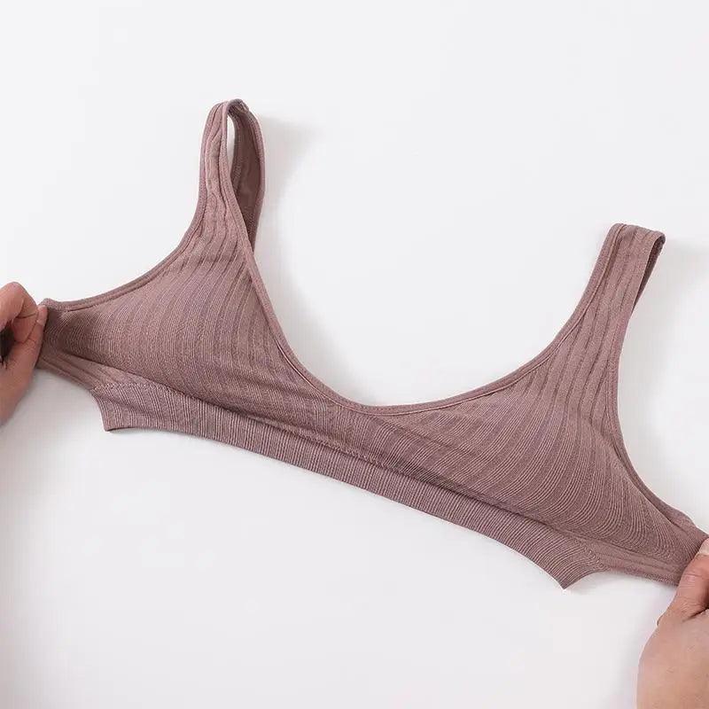 New Comfortable Seamless Sports Bras For Women And Girls Top Female Brassiere Deep V Sexy Women's Underwear Backless Stevvex