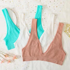 New Comfortable Seamless Sports Bras For Women And Girls Top Female Brassiere Deep V Sexy Women's Underwear Backless Stevvex