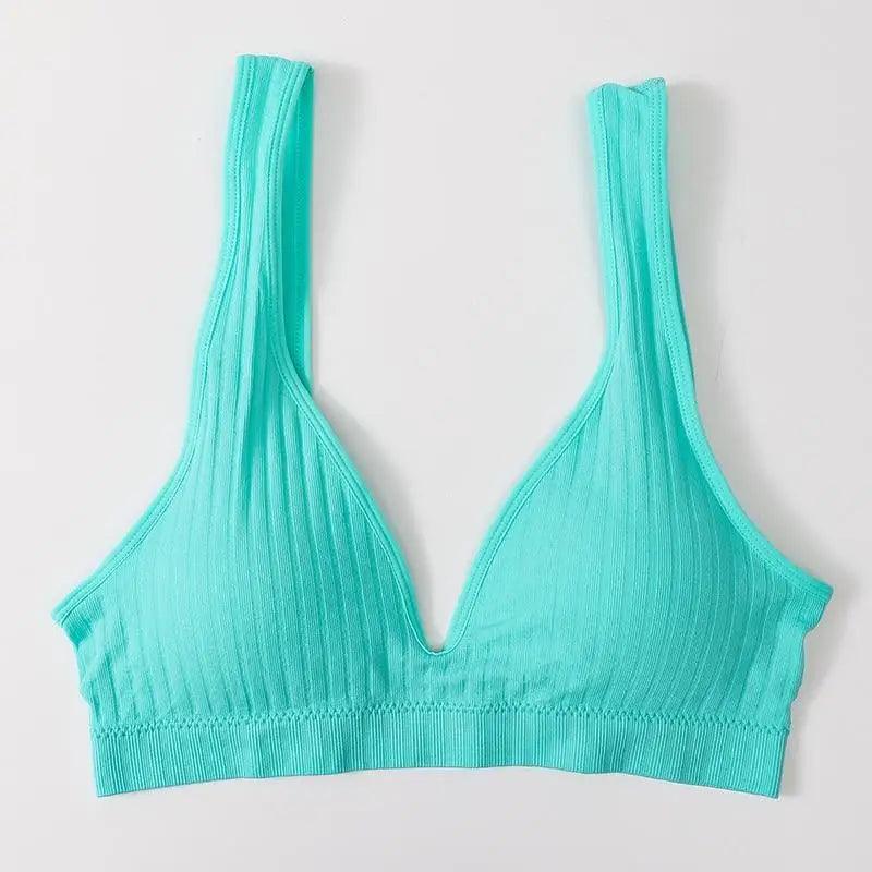 New Comfortable Seamless Sports Bras For Women And Girls Top Female Brassiere Deep V Sexy Women's Underwear Backless Stevvex