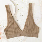 New Comfortable Seamless Sports Bras For Women And Girls Top Female Brassiere Deep V Sexy Women's Underwear Backless Stevvex