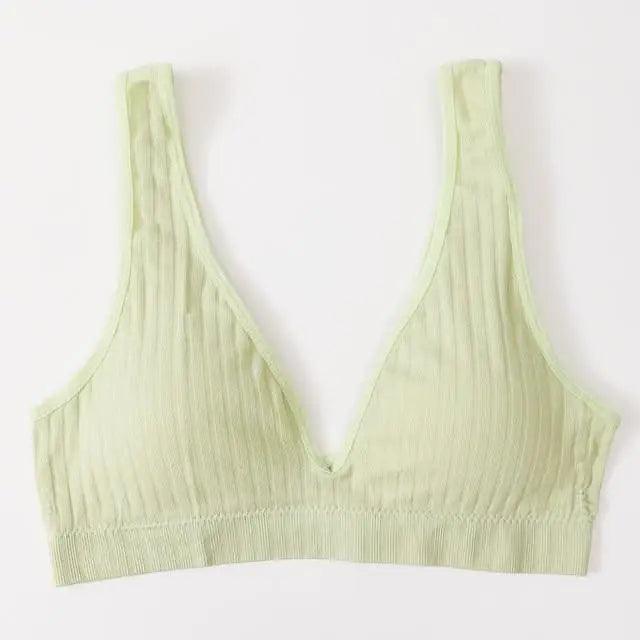 New Comfortable Seamless Sports Bras For Women And Girls Top Female Brassiere Deep V Sexy Women's Underwear Backless Stevvex