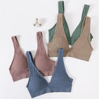 New Comfortable Seamless Sports Bras For Women And Girls Top Female Brassiere Deep V Sexy Women's Underwear Backless Stevvex