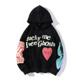 New Cool Printed Hoodies For Men Trendy Stylish Casual Wear For Winter Party Wear  Men Hooded Sweatshirts Lucky Me I See Ghosts Hoodie Hip Hop Street Rapper Unisex Couple Sweatshirt With Novelty Printing for Men Women Stevvex