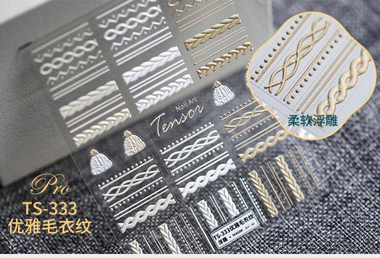 New Craft Nail Stickers Japanese 5d Nails Sticker Three-dimensional Snowflake Nail art Stickers Decals Decoration Decals Snowflakes Elk Bear Christmas Xmas Stickers Snowflakes Nail Water Decals Christmas White Snow Transfer Sticker Decoration Slider Stevvex