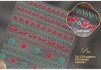 New Craft Nail Stickers Japanese 5d Nails Sticker Three-dimensional Snowflake Nail art Stickers Decals Decoration Decals Snowflakes Elk Bear Christmas Xmas Stickers Snowflakes Nail Water Decals Christmas White Snow Transfer Sticker Decoration Slider Stevvex