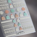 New Craft Nail Stickers Japanese 5d Nails Sticker Three-dimensional Snowflake Nail art Stickers Decals Decoration Decals Snowflakes Elk Bear Christmas Xmas Stickers Snowflakes Nail Water Decals Christmas White Snow Transfer Sticker Decoration Slider Stevvex
