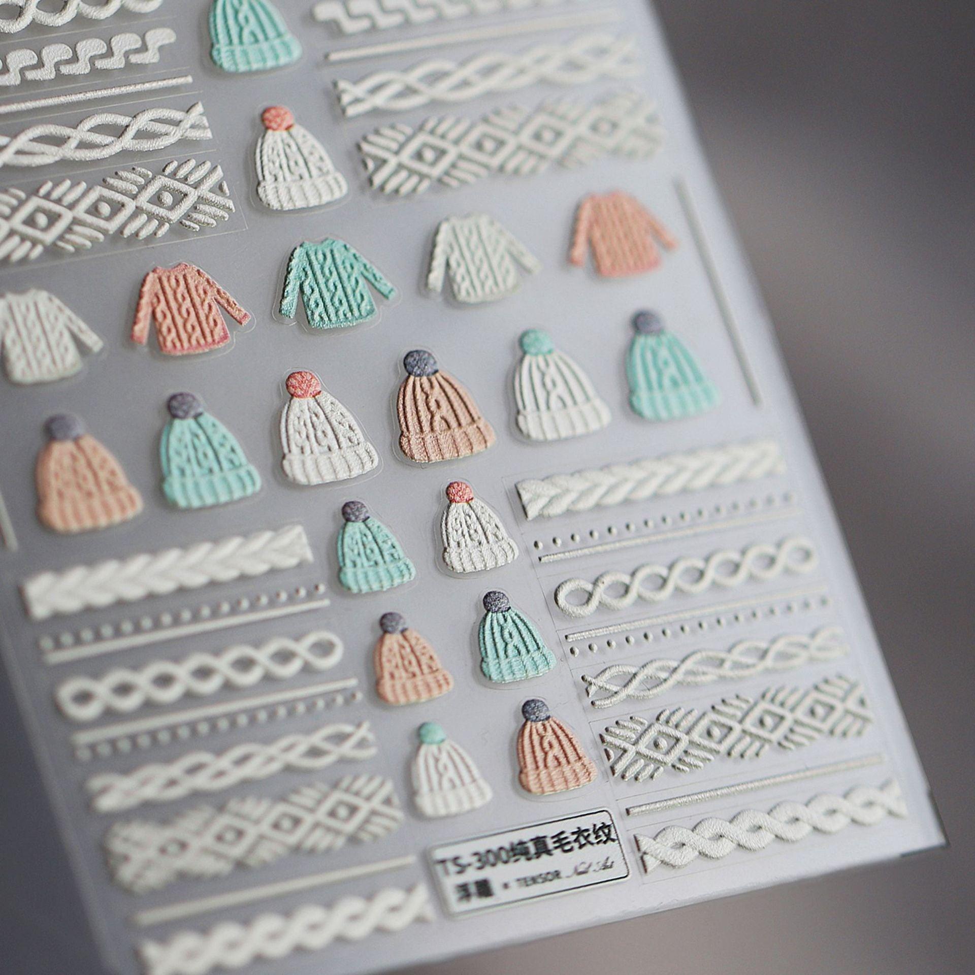 New Craft Nail Stickers Japanese 5d Nails Sticker Three-dimensional Snowflake Nail art Stickers Decals Decoration Decals Snowflakes Elk Bear Christmas Xmas Stickers Snowflakes Nail Water Decals Christmas White Snow Transfer Sticker Decoration Slider Stevvex
