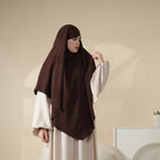 New Crepe 1-Layer Khimar | Soft Crepe Material Khimar (MK009) Mariam's Collection