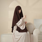 New Crepe 1-Layer Khimar | Soft Crepe Material Khimar (MK009) Mariam's Collection