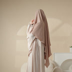 New Crepe 1-Layer Khimar | Soft Crepe Material Khimar (MK009) Mariam's Collection