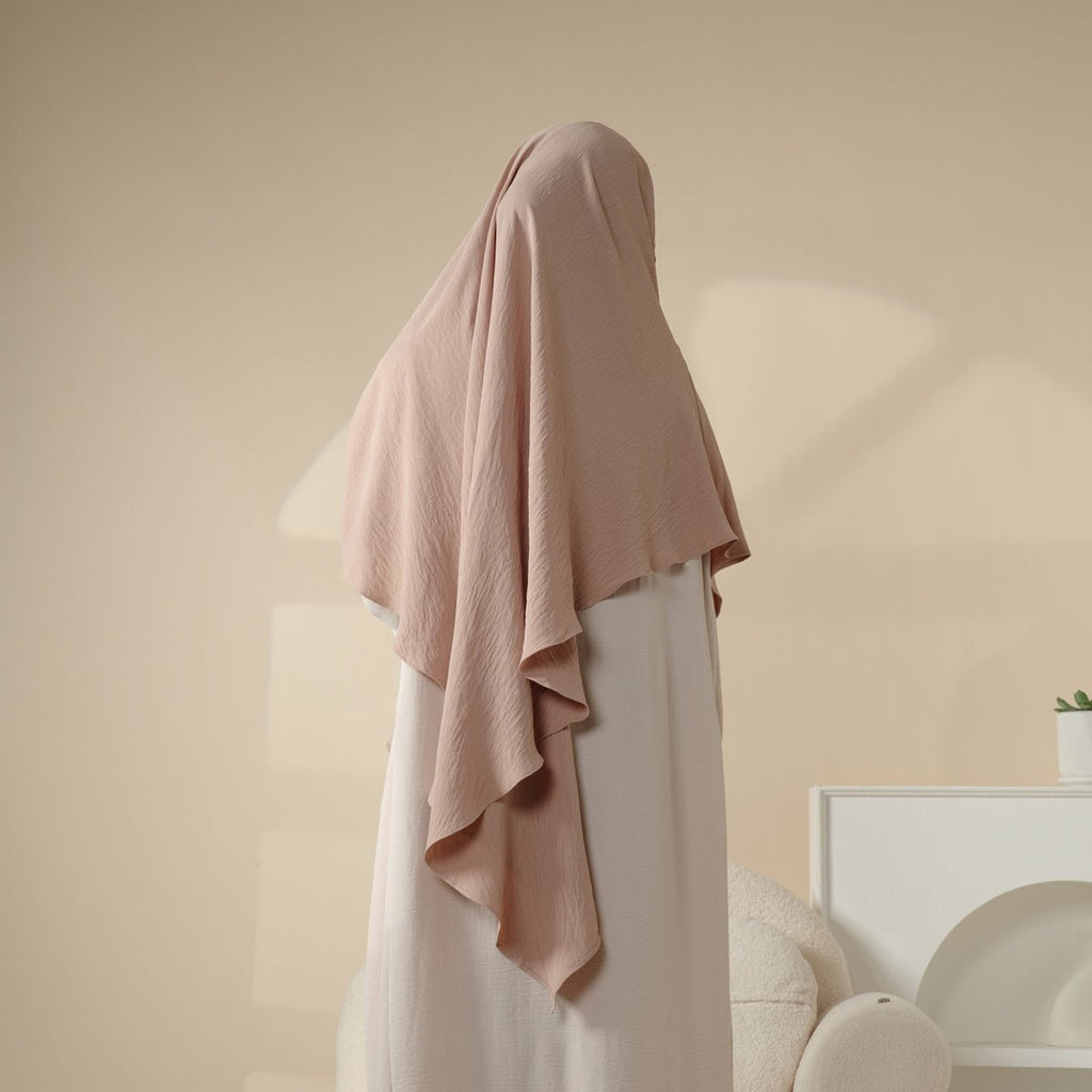 New Crepe 1-Layer Khimar | Soft Crepe Material Khimar (MK009) Mariam's Collection