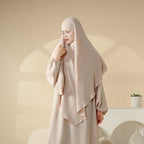 New Crepe 1-Layer Khimar | Soft Crepe Material Khimar (MK009) Mariam's Collection