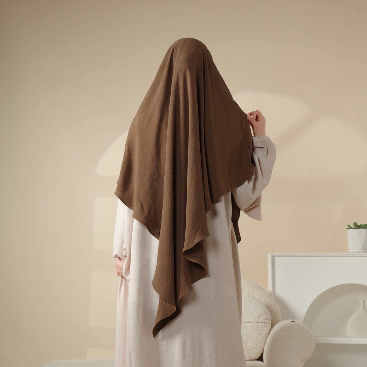 New Crepe 1-Layer Khimar | Soft Crepe Material Khimar (MK009) Mariam's Collection
