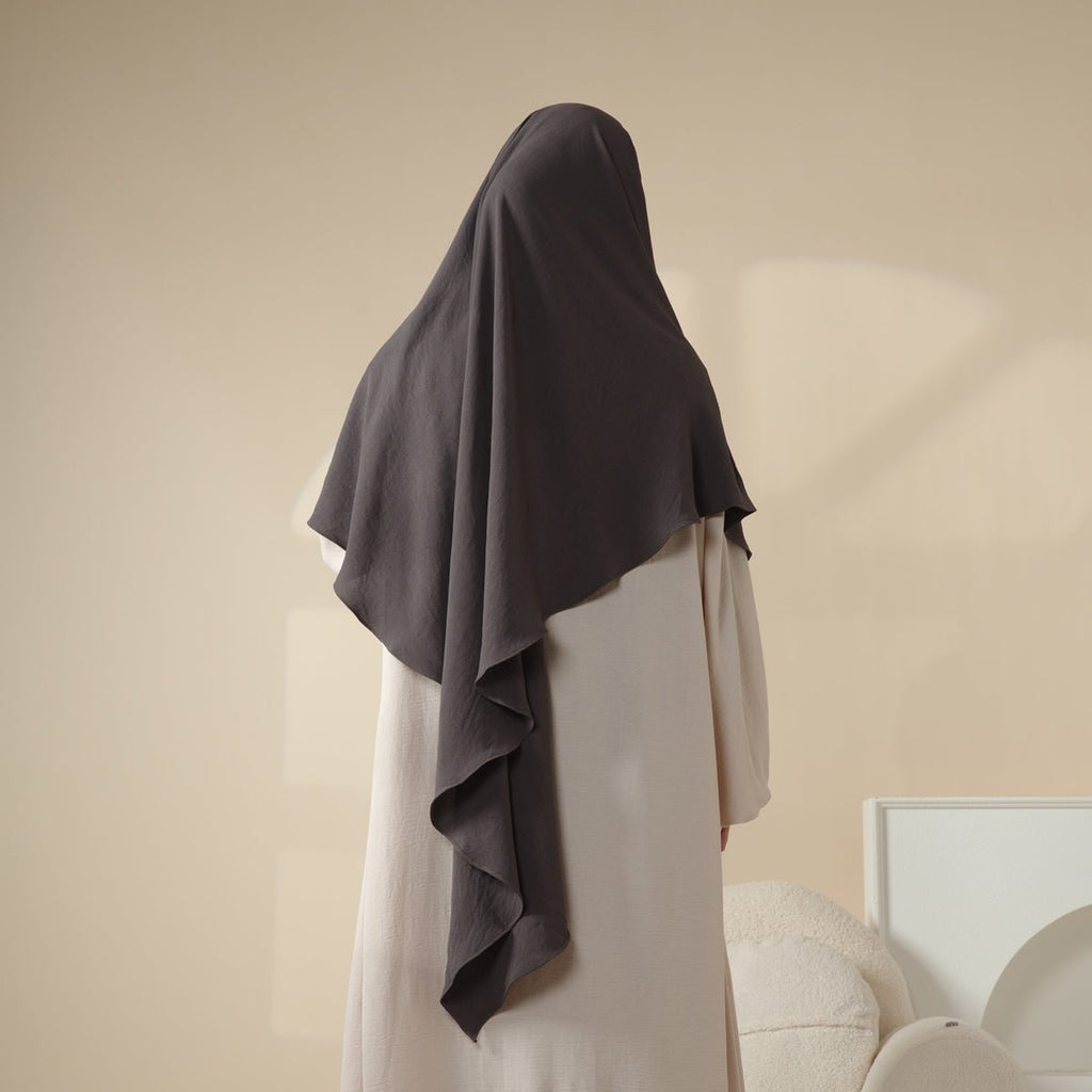 New Crepe 1-Layer Khimar | Soft Crepe Material Khimar (MK009) Mariam's Collection