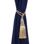 New Crystal Beaded Tassel Curtain Tieback Decorative Curtain Tie Home Decor Cord for Curtains Buckle Rope Room Accessories European Style High-Grade Curtains Tieback Rope Tassel Holdbacks 50cm Stevvex